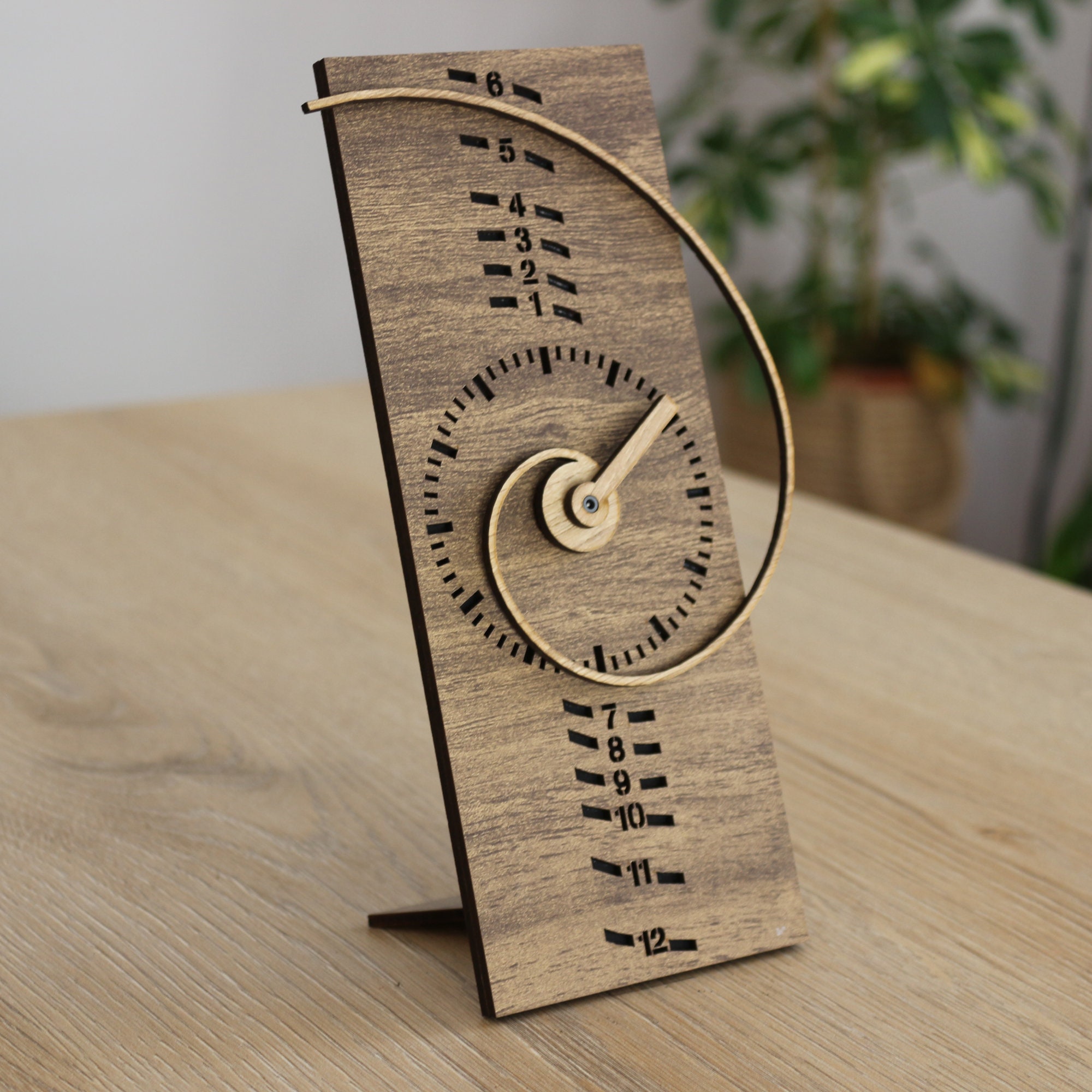 Fibonacci Desk Clockfibonacci Clock 3D Decor Wood Fibonacci Etsy