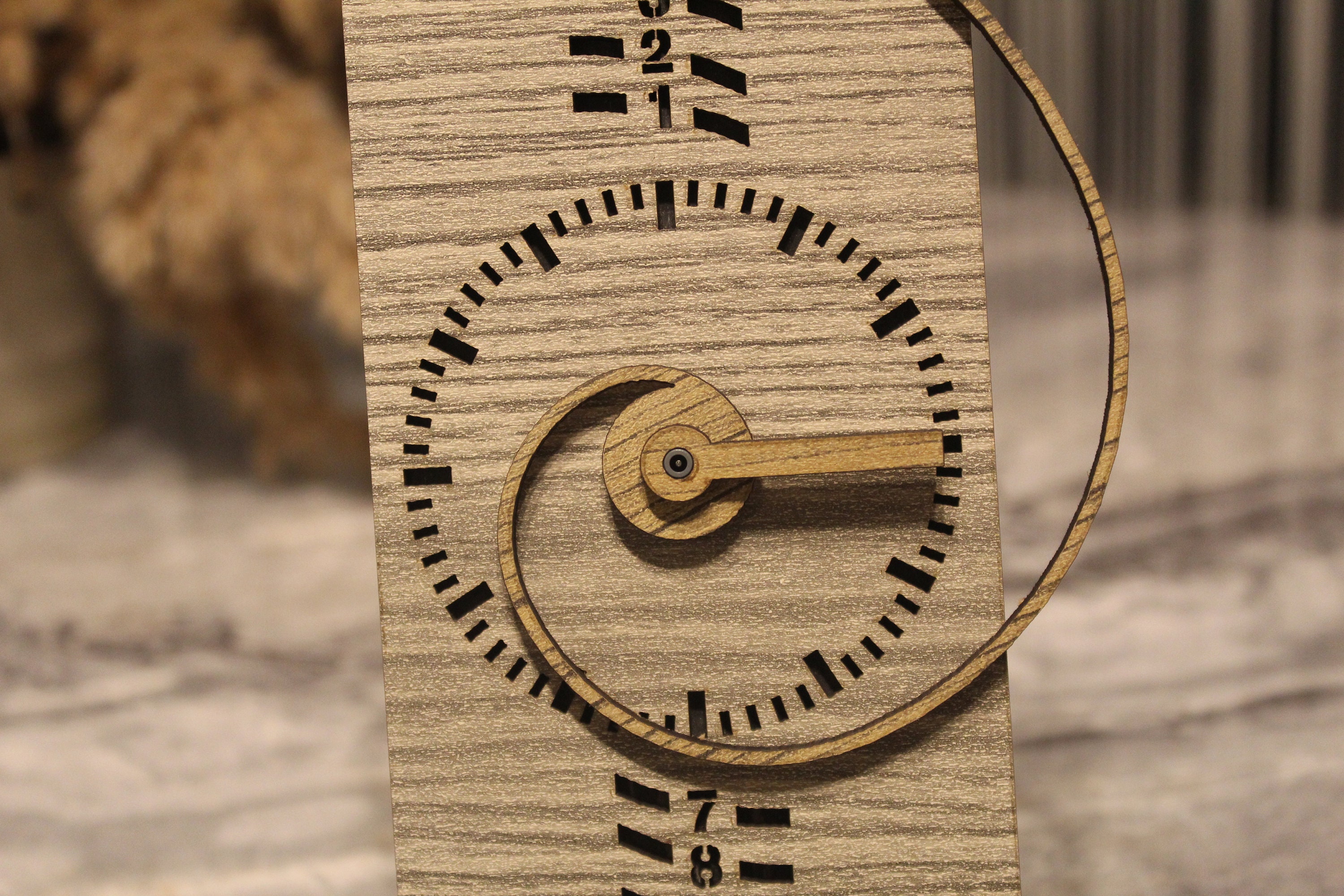 Fibonacci Art Clock Unusual Wooden Desk Clock Scientific Etsy