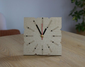 Mandala Wooden Table and Desk Clock, Office Mantel Shelf and ...