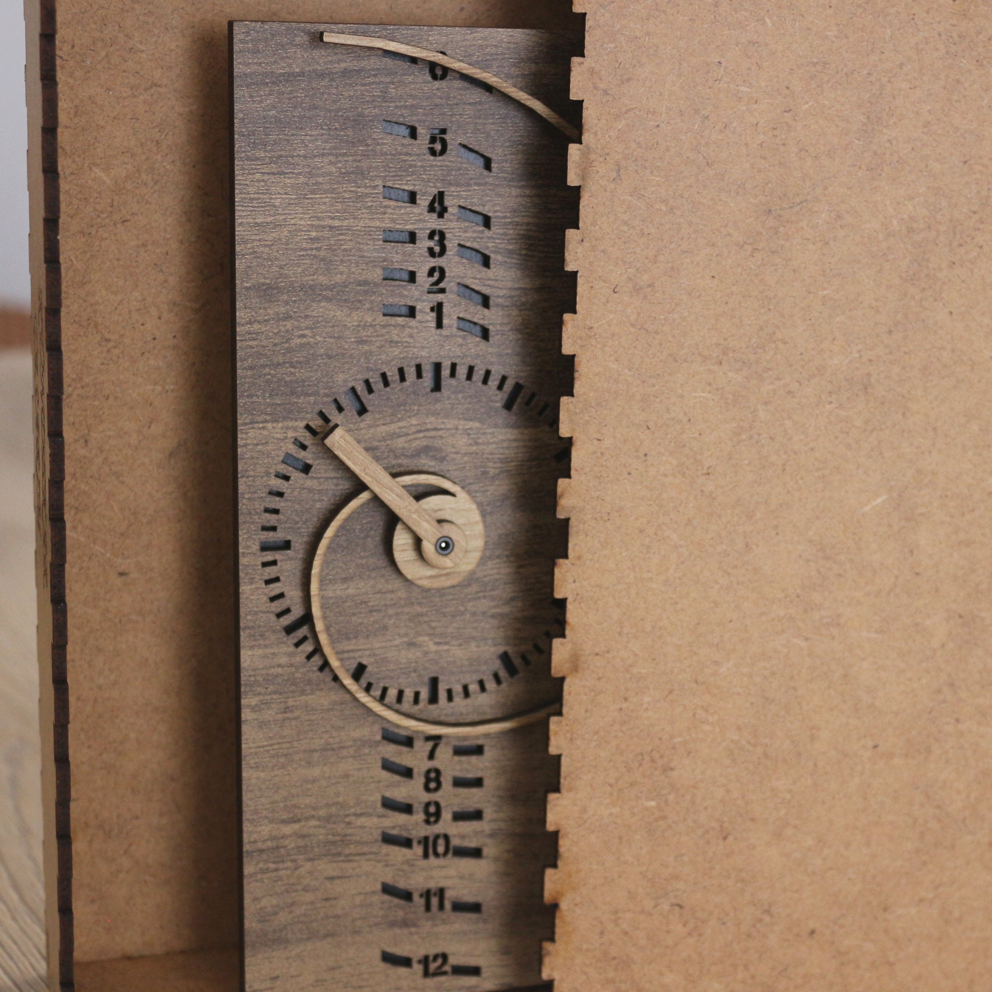 Fibonacci Desk Clockfibonacci Clock 3D Decor Wood Fibonacci Etsy