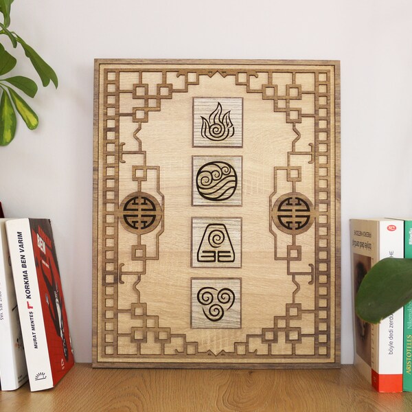 Avatar The Last Airbender, Last Airbender Decor,Atla Gifts, Avatar Poster, Avatar Wall Art, Atla Uncle Iroh Wooden Wall decor, Four Elements