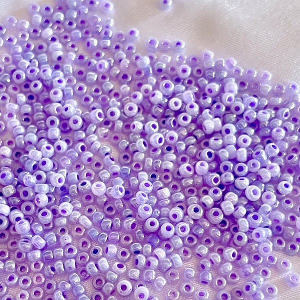 Matsuno 11/0 Ceylon Pastel Light Purple Seed Bead, Lilac Japanese MGB Rocaille #11, French Beading Embroidery Cross Stitch Craft Supply