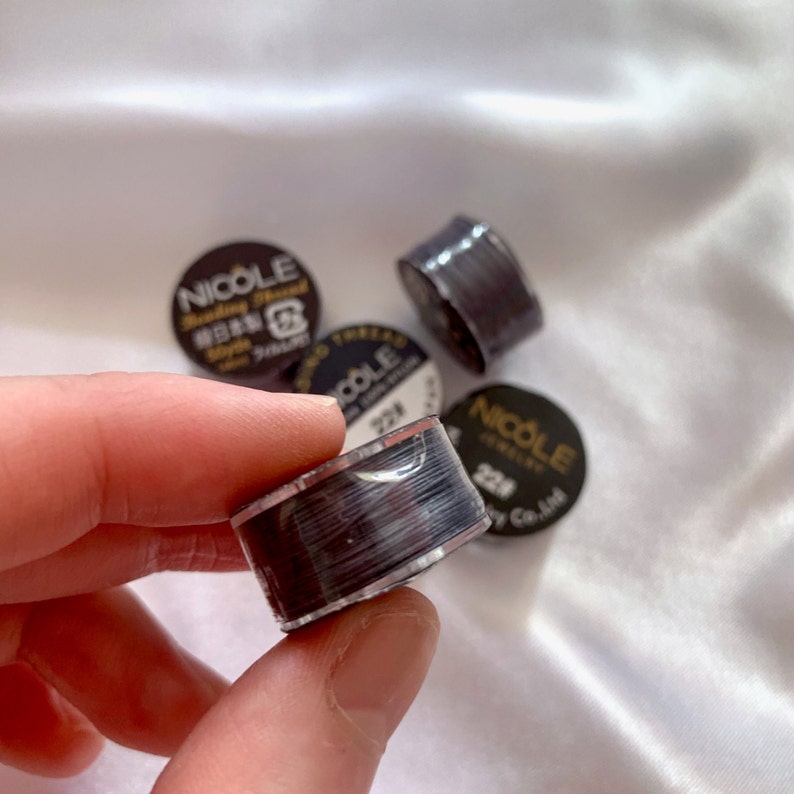 Japanese Dark Grey Prewaxed Nylon Beading Thread 50 Yards for Etsy