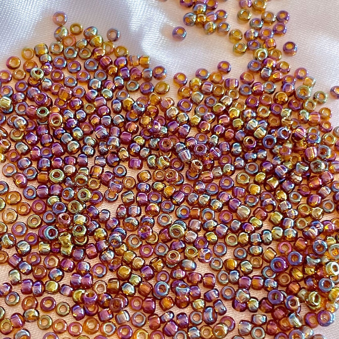 Matsuno 11/0 Transparent Rainbow Light Brown Seed Bead Root Etsy