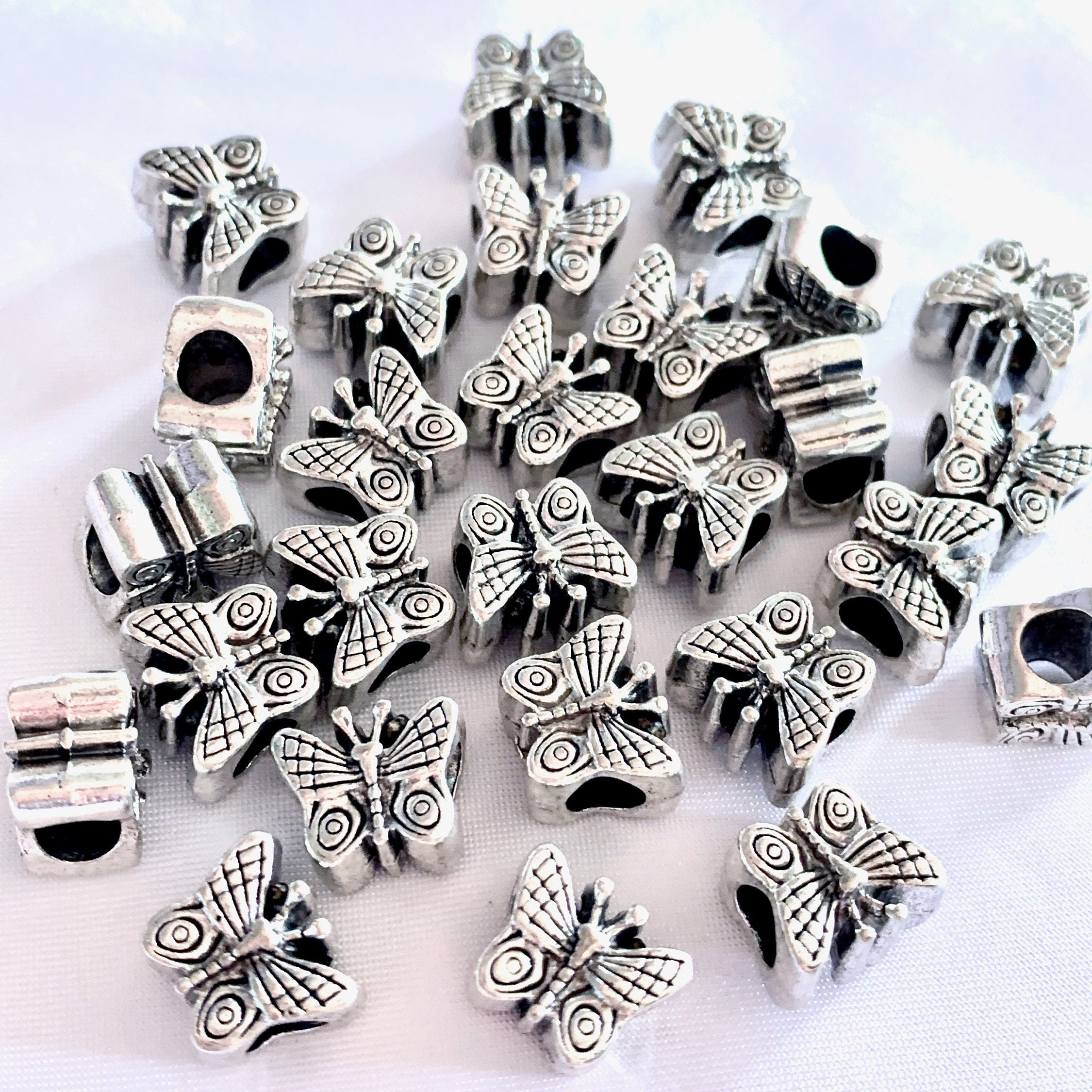 One Piece 8-12 mm 925 Sterling Silver Tibetan Style Silver Spacer