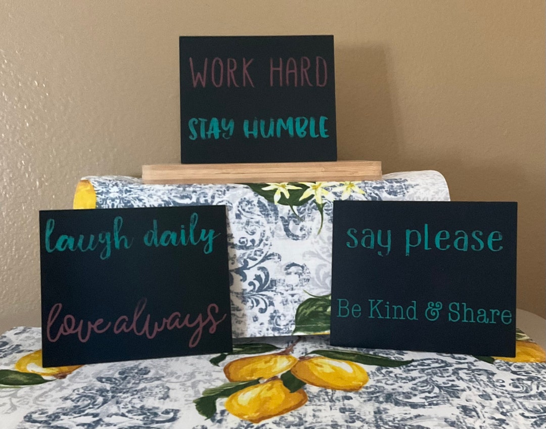 Small Blackboards With Sweet Sayings Chalkboards With Stands Choice of Four Decorative Tiered