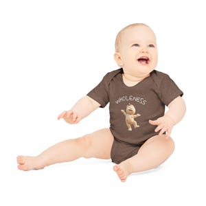 Organic Baby Bodysuit with &#39;Wholeness&#39; Design - Soft Cotton Infant Suit, Newborn Gift, Eco-Friendly Baby Wear, Baby Shower Present, [...]