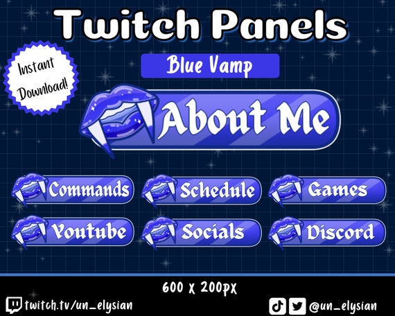 Vampire Twitch Panels for Live Streaming - StreamersVisuals