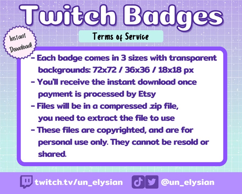 Heart Ribbon Twitch Sub Badges/bit Badges Cute, Simple, Minimalist