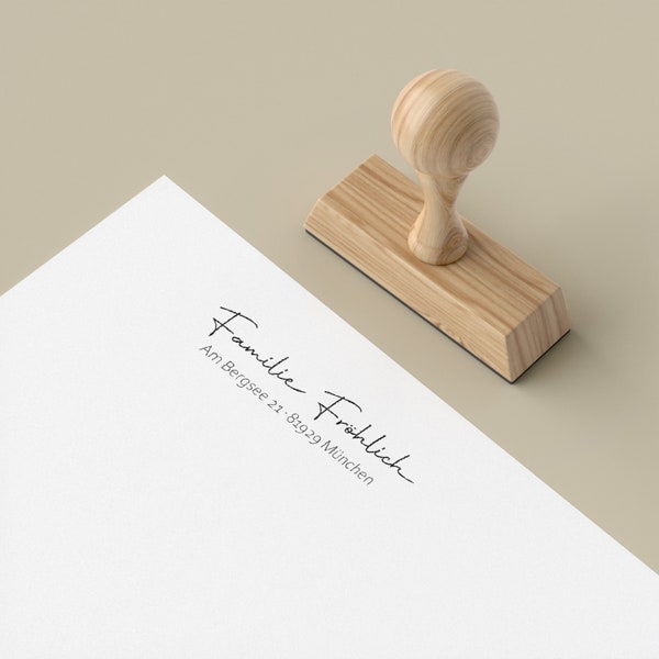 Stempel, Adress-Stempel, Holz-Stempel