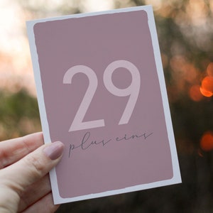 Geburtstagskarte 30. Geburtstag I Einladungskarte I 29 plus eins I Grußkarte