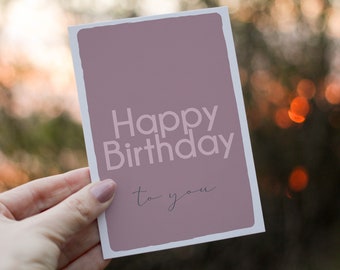 Birthday Card Happy Birthday to you I Greeting Card I Postcard 30th Birthday