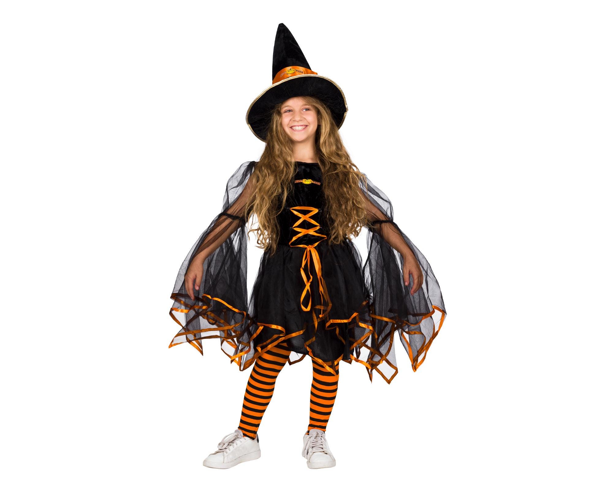 Strega Bambina Halloween Cappello Strega Costume Strega Halloween
