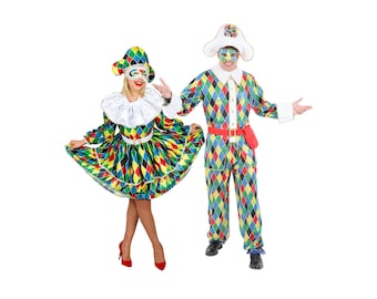 Harlequin Costume for Men and Women in Pegasus Carnival