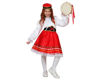 Costume Tarantella Bambina gonna Carnevale Pegasus