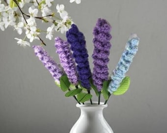 Crocheted Lavender Bouquet, Handmade Floral Arrangement, Gift for Mom, Teacher Appreciation