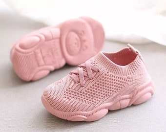 Pink Kid's Unisex Breathable sneakers