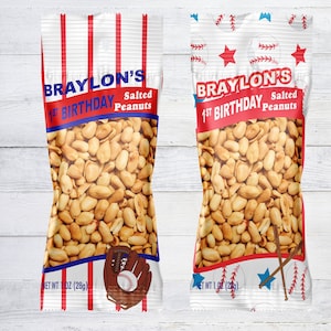 Baseball Peanut Favor, Baseball Party, Baseball Birthday Party