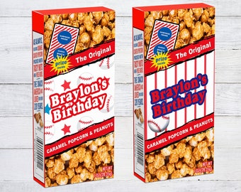 Baseball Caramel and Peanuts Favor, Personalized Baseball Party Favor, Baseball Birthday Party