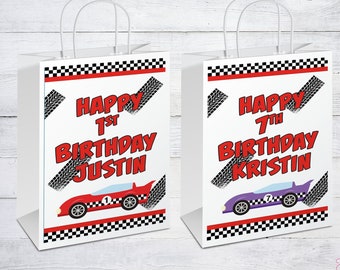 Bolsa de regalo de coches de carreras-Bolsa de chip de carreras-Cumpleaños de carreras-Fiesta de coches de carreras-Decoración de fiesta de coches de carreras-Tema de fiesta de carreras-Fiesta de coches de carreras