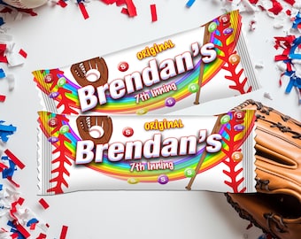 Baseball Party Regenbogen Bonbons-Rookie Jahr Geburtstag Candy Party Favor-Baseball Gastgeschenke