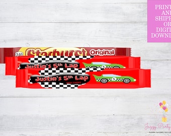 Recuerdos de caramelos de carreras - Fiesta de cumpleaños de carreras - Cumpleaños de corredores - Fiesta de carreras de autos - Decoración para fiesta de carreras de autos