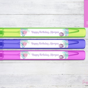 Meerjungfrau Bubble Zauberstab Etiketten-Mermaid Birthday Party-Mermaid Treats-Mermaid Party Favors-