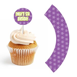 Halloween Unicorn Cupcake Toppers, Unicorn Birthday, Halloween Treats, Halloween Birthday Party Favor, Personalized Birthday Party Favor