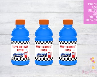 Race Car Sport Drink Bottle Labels-Racer Birthday-Race Car Party-Water Bottle Label-Race Car Party Decor-Racer Party Theme-Race Car Party