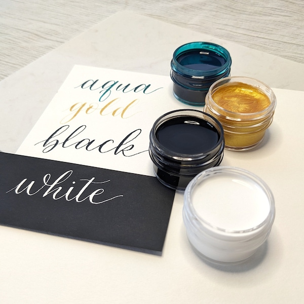 Calligraphy Ink Sampler | Dip Pen Ink Sampler | Calligraphy Ink Variety Pack | Calligraphy Ink Set