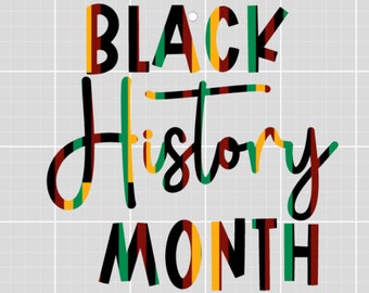 Black History Month Color SVG