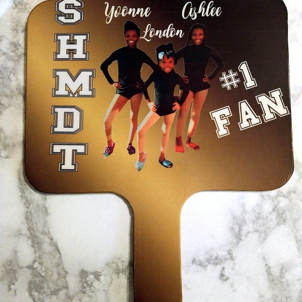 Custom Fan for Special Occasions,  Personalized hand fan, Paddle fan, memorial fan, Game Day Fan, Church Fan,Custom fan