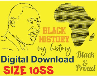 Black History Month Rhinestone Design Bundle (SVG, PNG)
