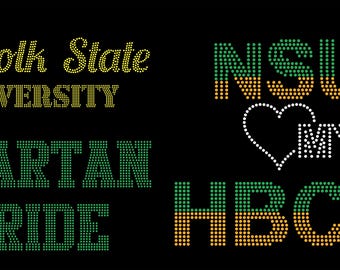 NSU | Norfolk State University | Spartans | Rhinestone Download