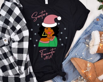 Santa's Favorite AKA Christmas T-Shirt | D9 Greek Holiday Tee