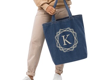 Kundenspezifische Monogramm-Jean-Einkaufstasche