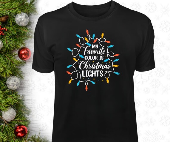 Camiseta De Navidad, Querido Papá Noel, Color Favorito, Luces De
