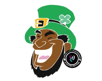 Black Irish Leprechaun, St Patrick's Day SVG, Cricut File (Digital Download)