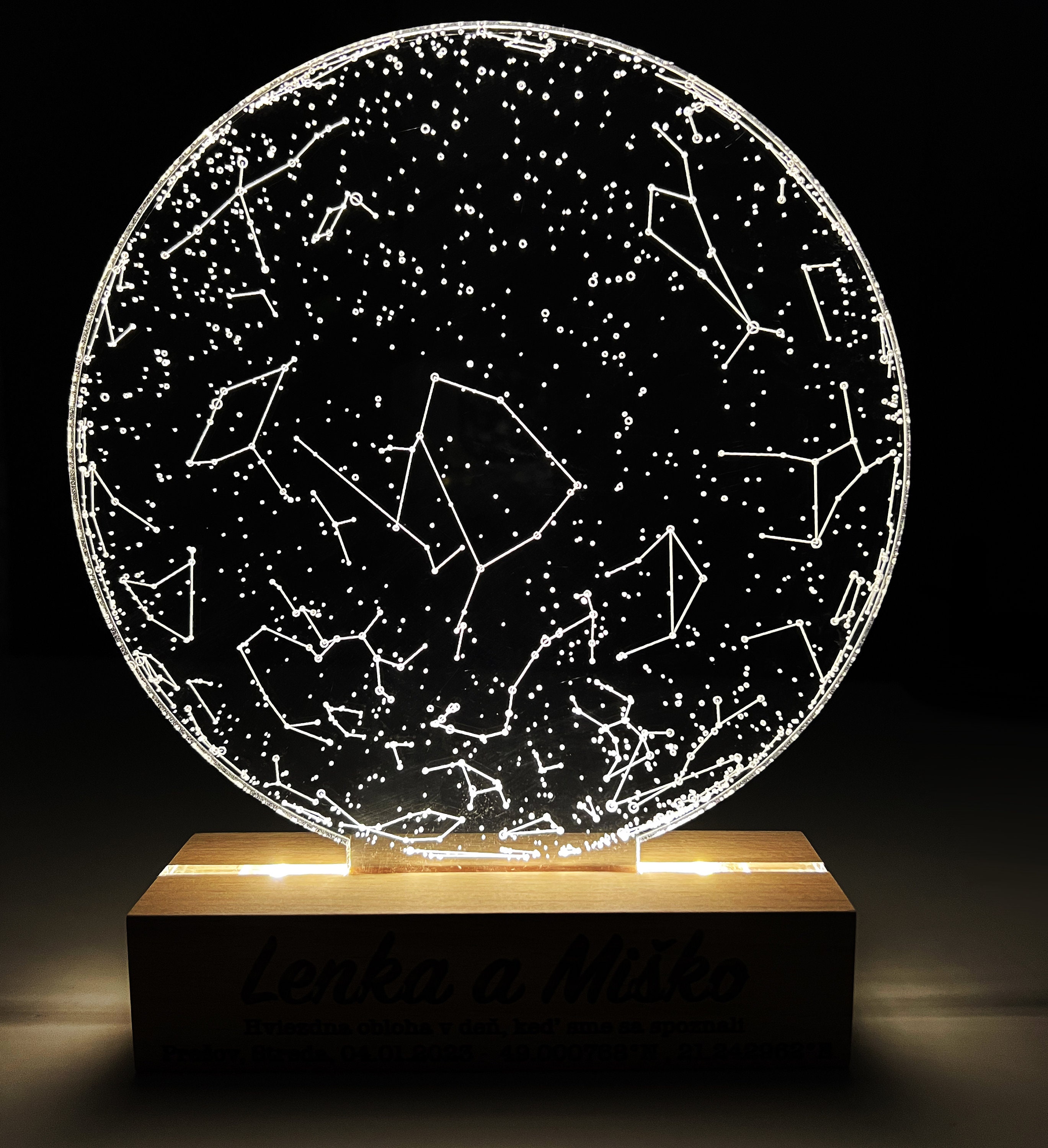 Personalized Star Map Lamp: Custom Engraved LED Light