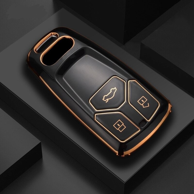 Premium Leather Car Remote For Audi A1 A3 A4 A4L A5 A6 A6L A7 A8 QT TTS S5 S7 C5 C6 Q3 Q5 Q7 Q8 Audi Remote Case With Keychain