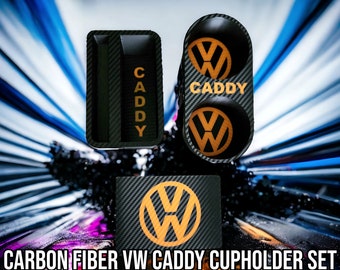 Set portabicchieri VW Caddy effetto fibra di carbonio - regalo - accessori