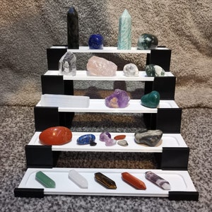 Tiered Crystal Display - Elegant Display Shelf - Unique Style Gift - Birthday Present - Storage Solution - stone