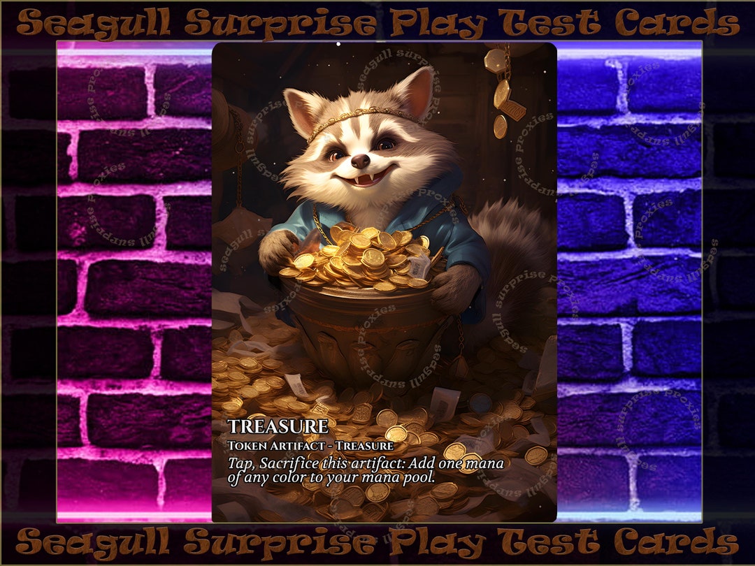 Treasure Token Borderless Full Art Custom - Etsy