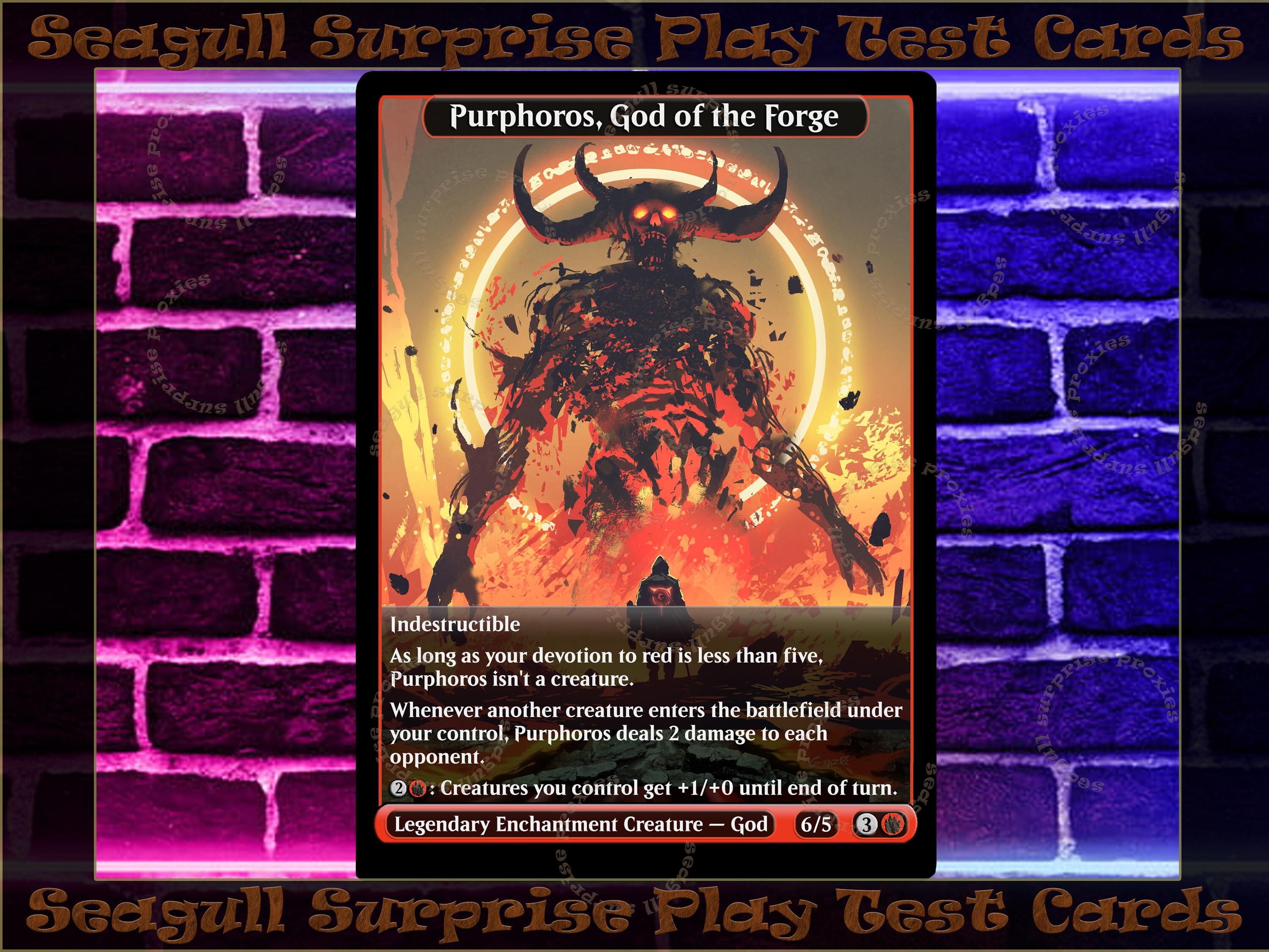 Purphoros God of the Full Art Custom Etsy