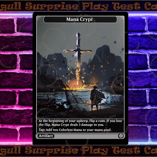 Proxy Card Mana Crypt Con Arte Originale - Carta Custom Per Magic: The Gathering - Foto 5