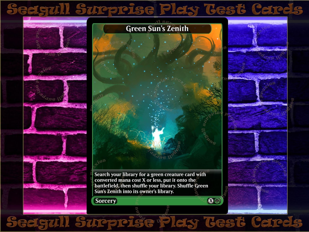 Green Sun's Zenith Full Art Custom Etsy