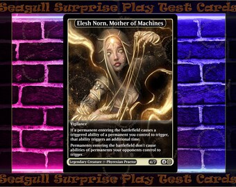 Proxy Card - Elesh Norn, Mother Of Machines - Custom Designed Art - Near Mint Condition For MTG