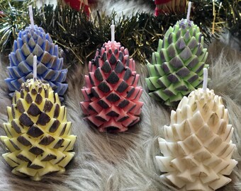 Christmas Candle Cones / Various Colors