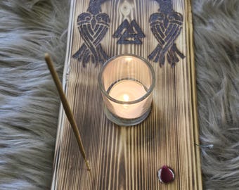 Motif tealight holder with incense cones and incense sticks Function/various motifs