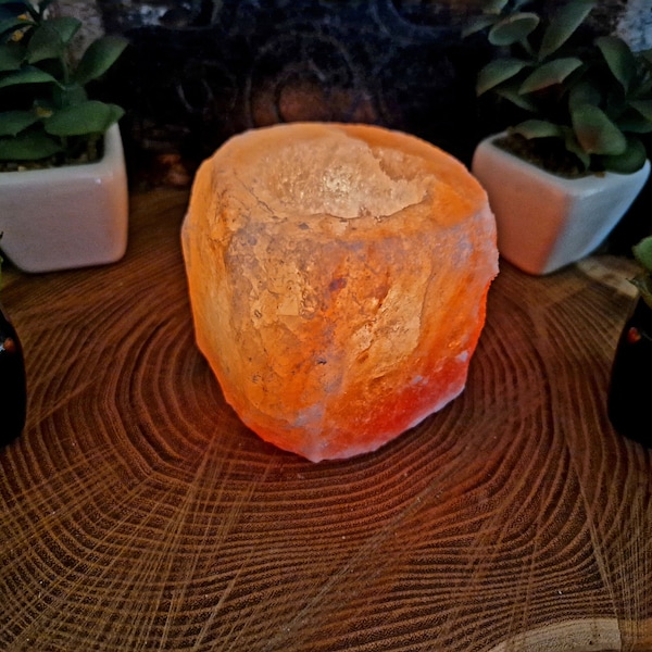 Salt Crystal Tea Light Holder Etsy